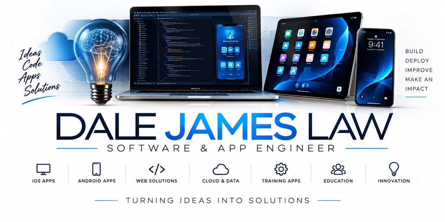 Original Dale James Law Software and App Engineer branding